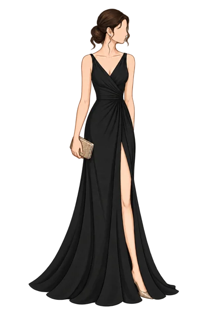 Ejemplo de vestido largo formal
